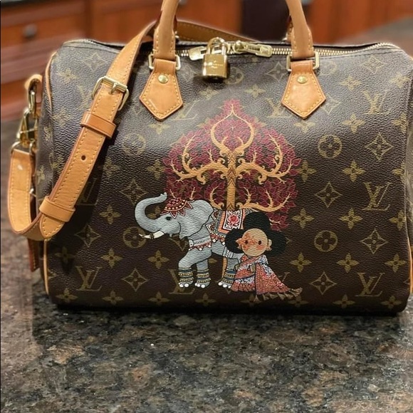 Louis Vuitton Speedy bandouliere custom - Picture 1 of 14